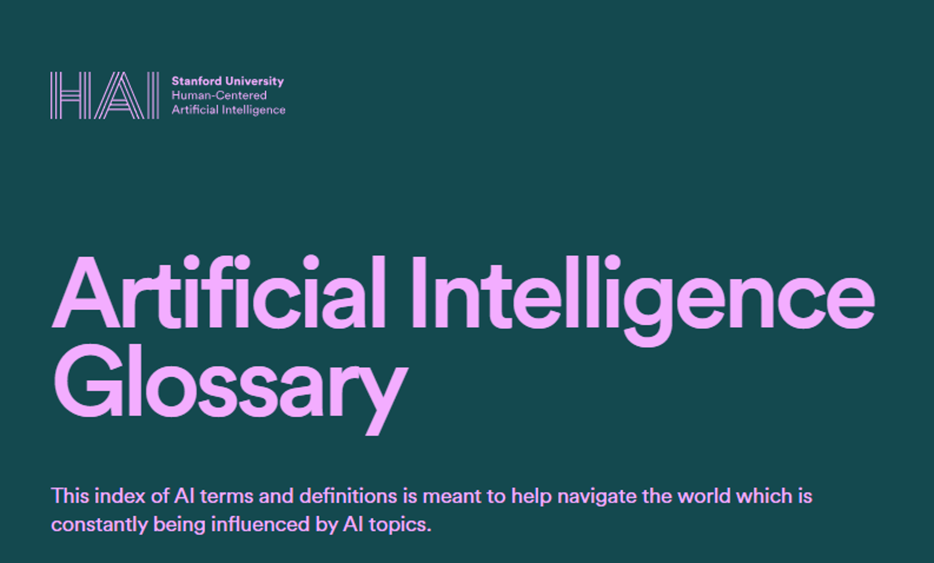 Stanford AI Glossary : 꼭 알아야 할 88개 AI 용어 총정리 썸네일